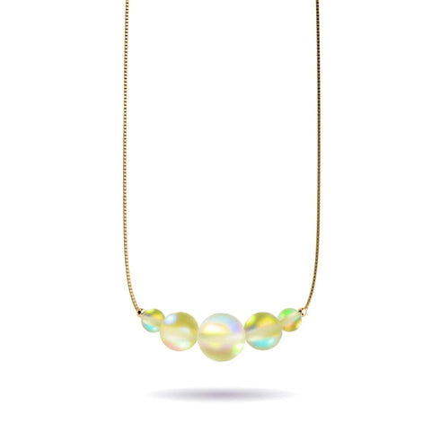 Canari | Or Vermeil | Collier fermoir infini verre sirène